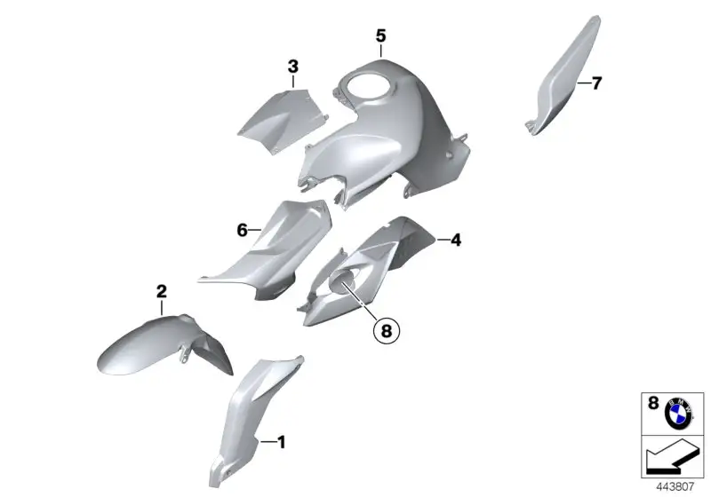 BMW Plakettenträger rechts K43 46637713502 - Bildposition 04