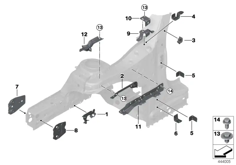 BMW Halter Seitenwand oben links F54 F55 F56 F56E F57 41007389471