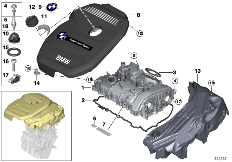 BMW Profildichtung Zylinderkopfhaube F20 F21 F22 F23 F30 F31 F32
