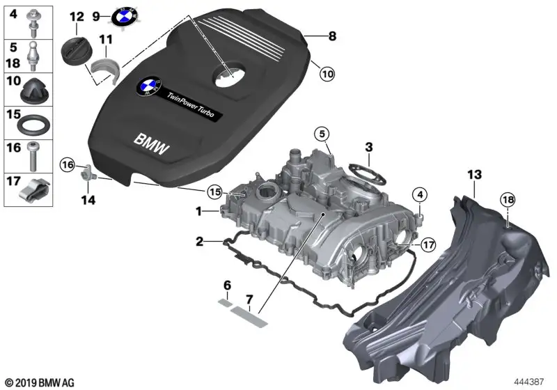 BMW Abdeckung Akustik F20 F21 F22 F23 F30 F31 F32 F36 11128602967