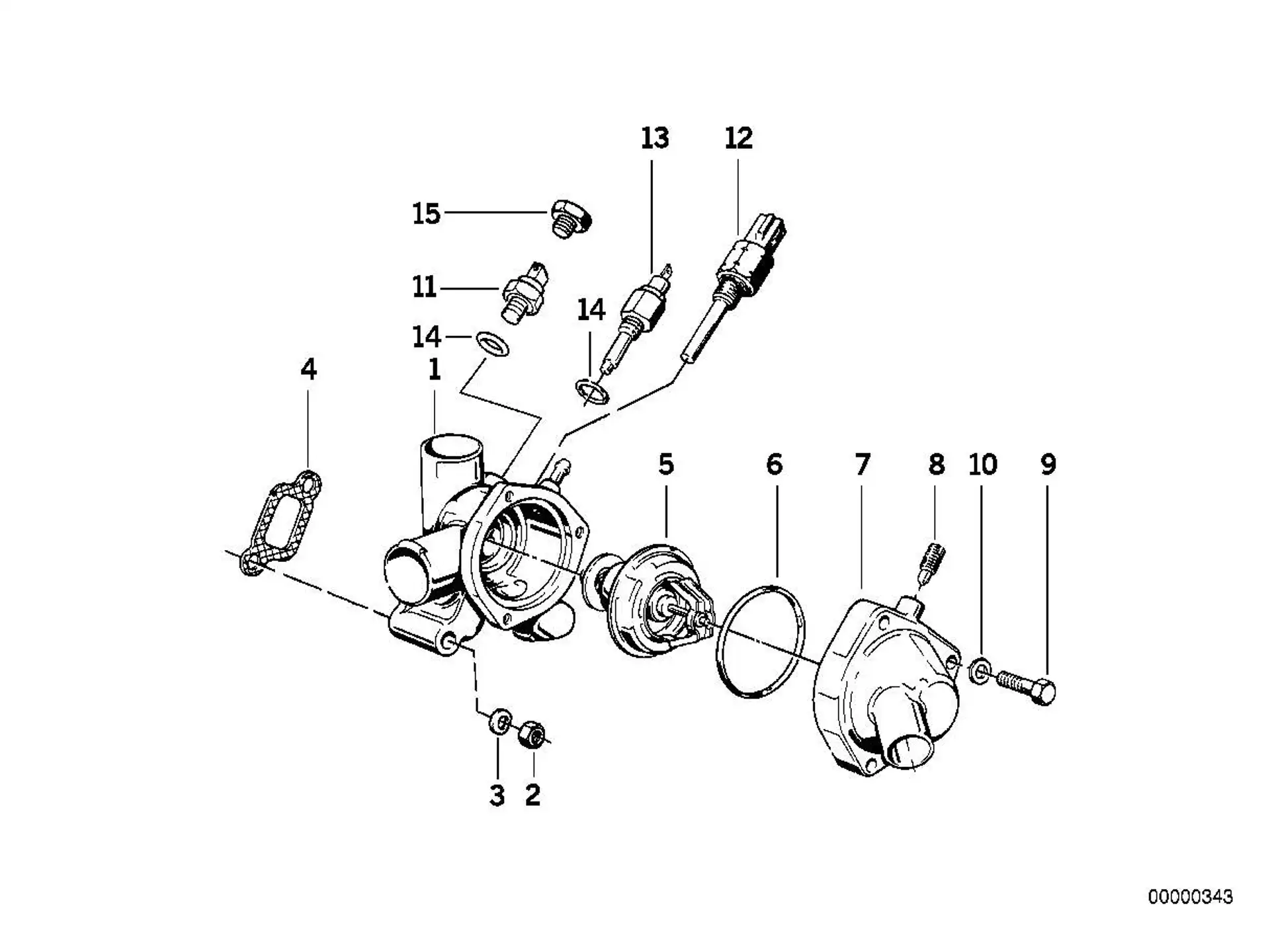 BMW Temperatur-Zeitschalter E12 E21 E23 E24 E28 E30 13621362599
