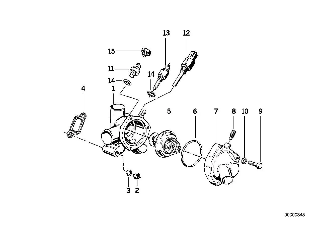 BMW Temperatur-Zeitschalter E12 E21 E23 E24 E28 E30 13621362599 -