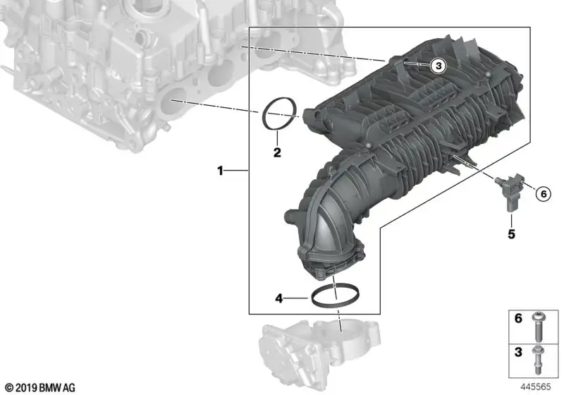 BMW T-Map Sensor F20 F21 F22 F23 F30 F31 F32 F36 F39 F44 F45 F46