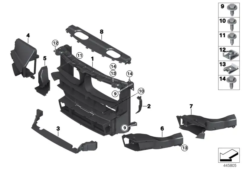 BMW Luftführung Bremse rechts F16 51748059856 - X6 F16