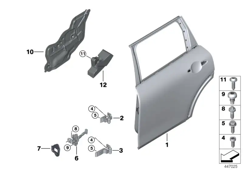 BMW Tür hinten links 41007343903 - Bildposition 01