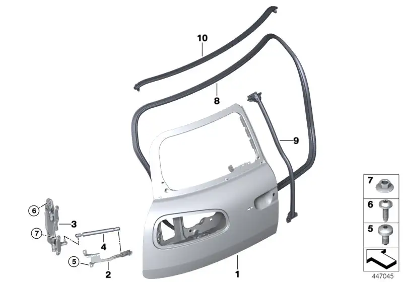 BMW Abdichtung Splitdoor F54 51337352251 - Bildposition 10