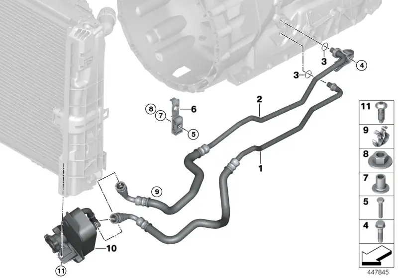 BMW Halter Ölleitung E53 E60 E61 E63 E64 E65 E66 E70 E71 E81 E82