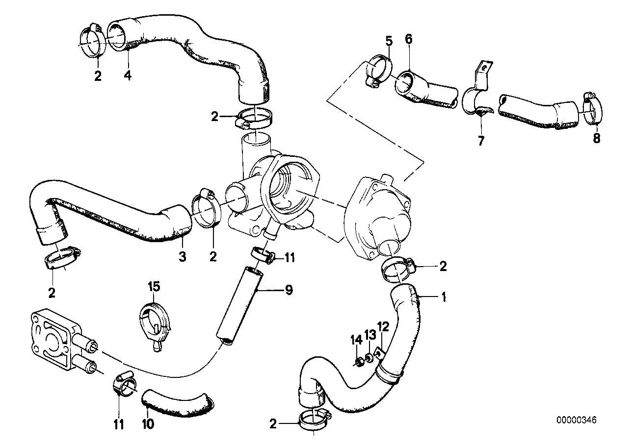 BMW Wasserschlauch E28 11531287682