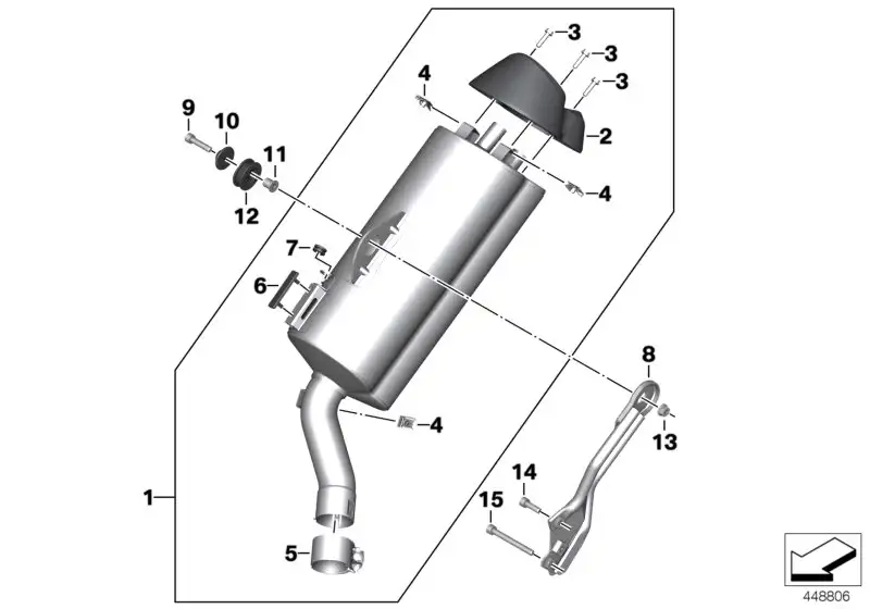 BMW Blende Endschalldämpfer K18 46638556363