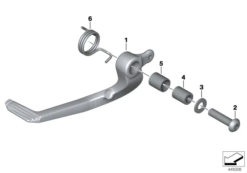BMW Satz Fussbremshebel K40 K43 35217707302 - Bildposition 01