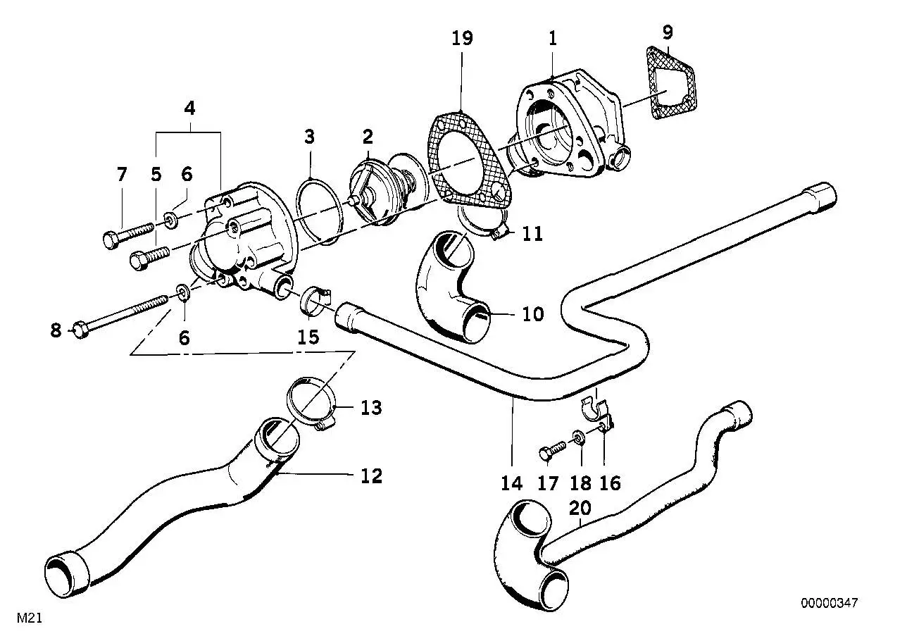 BMW Schlauch E28 E30 E34 11531275398 - Bildposition 10