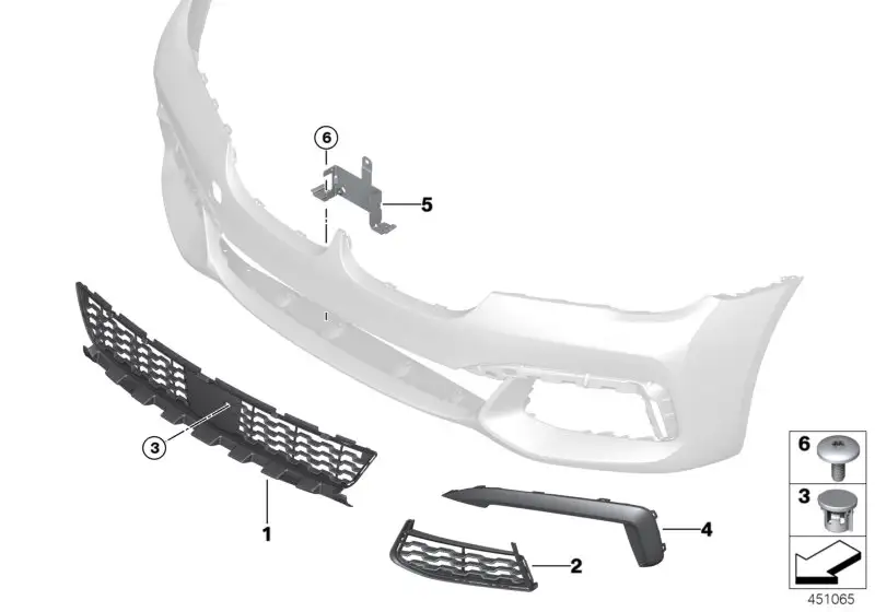 BMW Blende links G11 G12 51118061117 - 7er G11, 7er G12