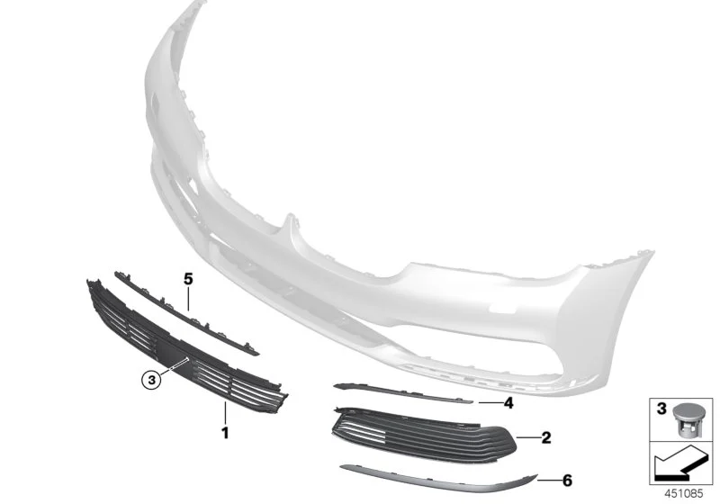 BMW Stossleiste unten rechts G11 G12 51117362696