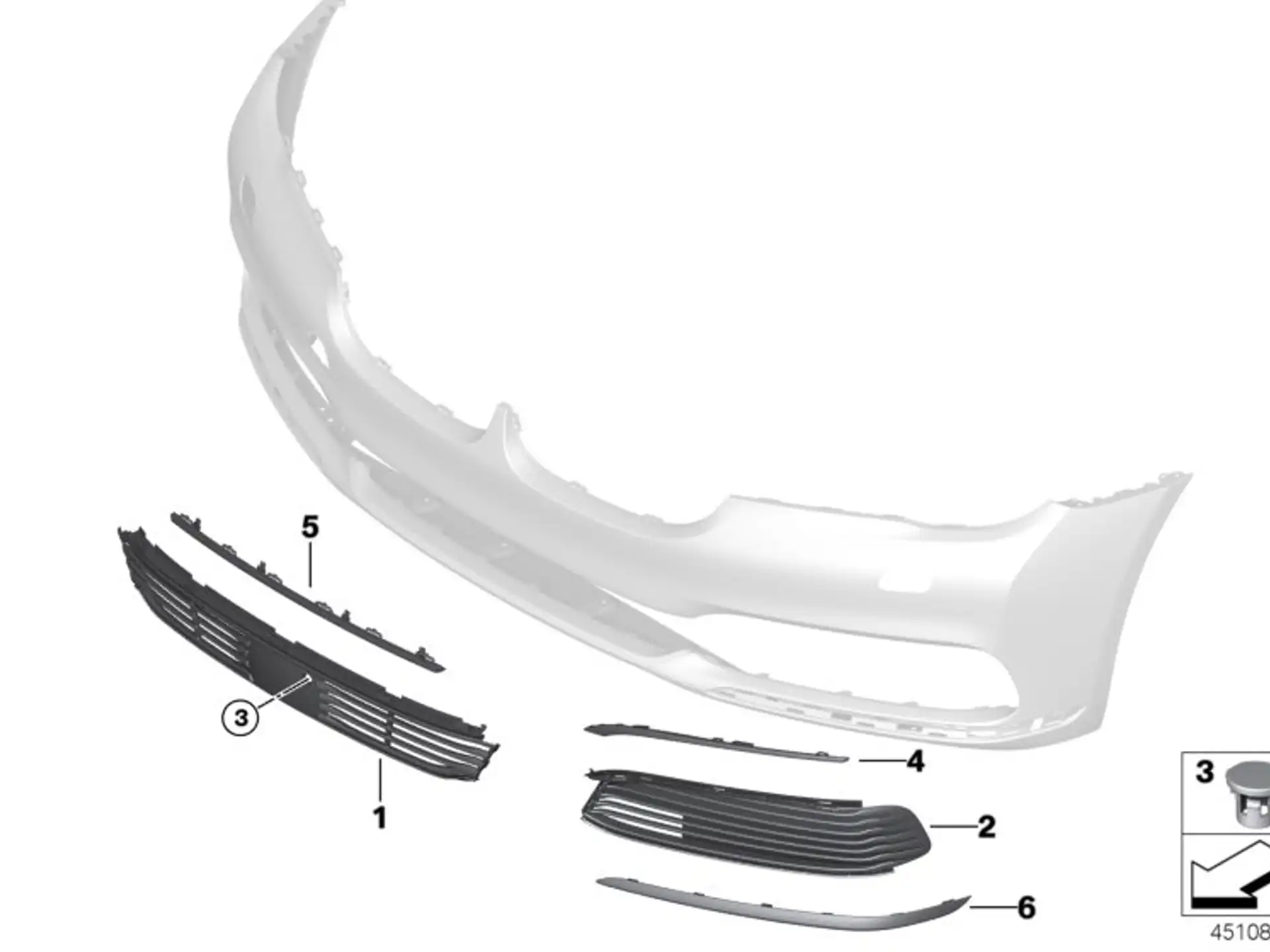 BMW Stossleiste unten rechts G11 G12 51117362696