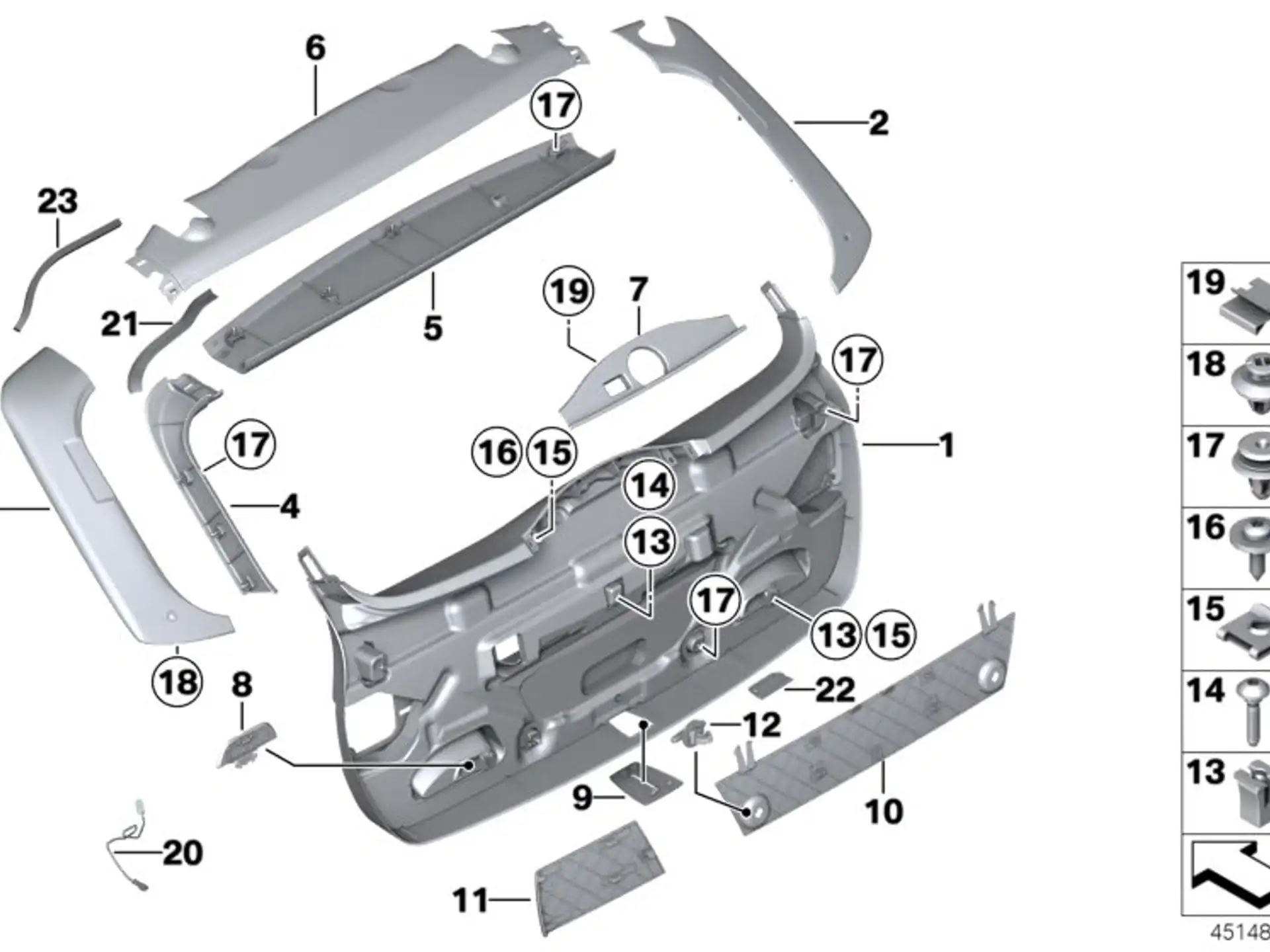 BMW Servicedeckel rechts F31 51497318334