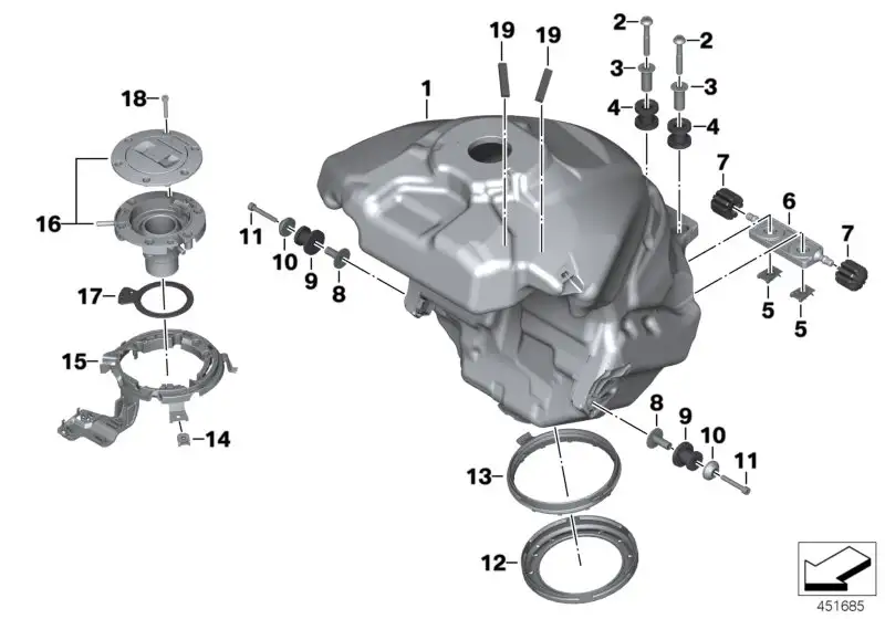 BMW Kraftstoffbehälter K49 16117717010