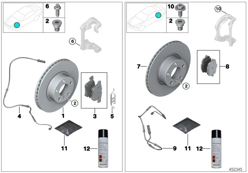 BMW Bremsscheibe Leichtbau belüftet E89 34116782593 - Z4 E89