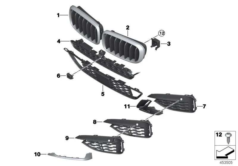 BMW Luftkanal links F16 51118058557