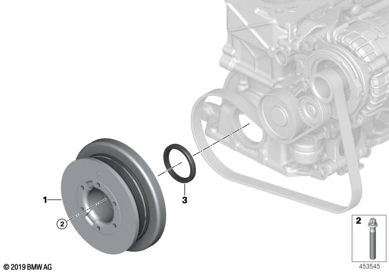 BMW Schwingungsdämpfer F20 F21 F22 F23 F30 F31 F32 F33 F34 F36 G01 G02 G05 G06 G07 G11 G12 G14 G15 G16 G20 G21 M40i G30 G31 G32 11238650741