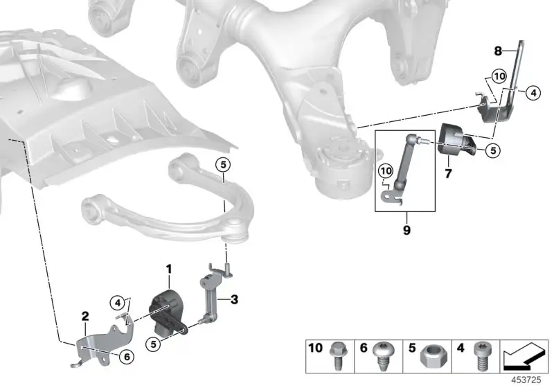 BMW Regelstange links hinten F90 F91 F92 F93 F97 F98 G01 G02 G05