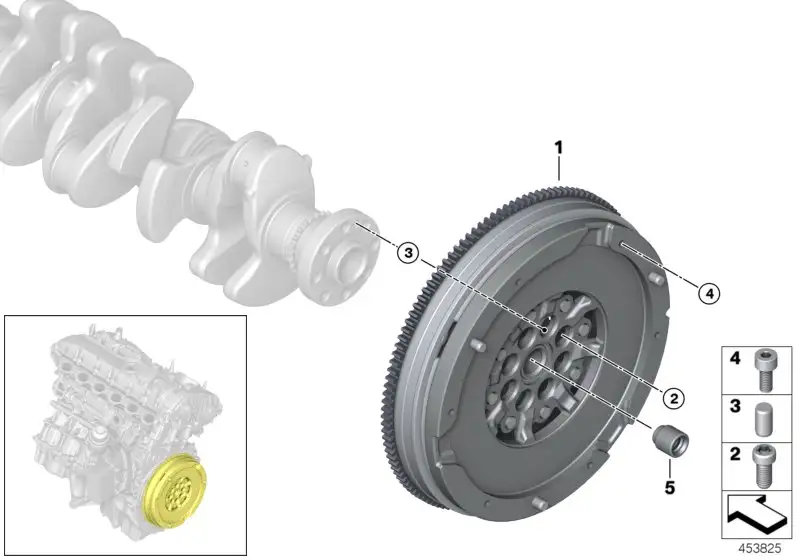 BMW Zweimassenschwungrad F30 F32 21208667195 - Bildposition 01