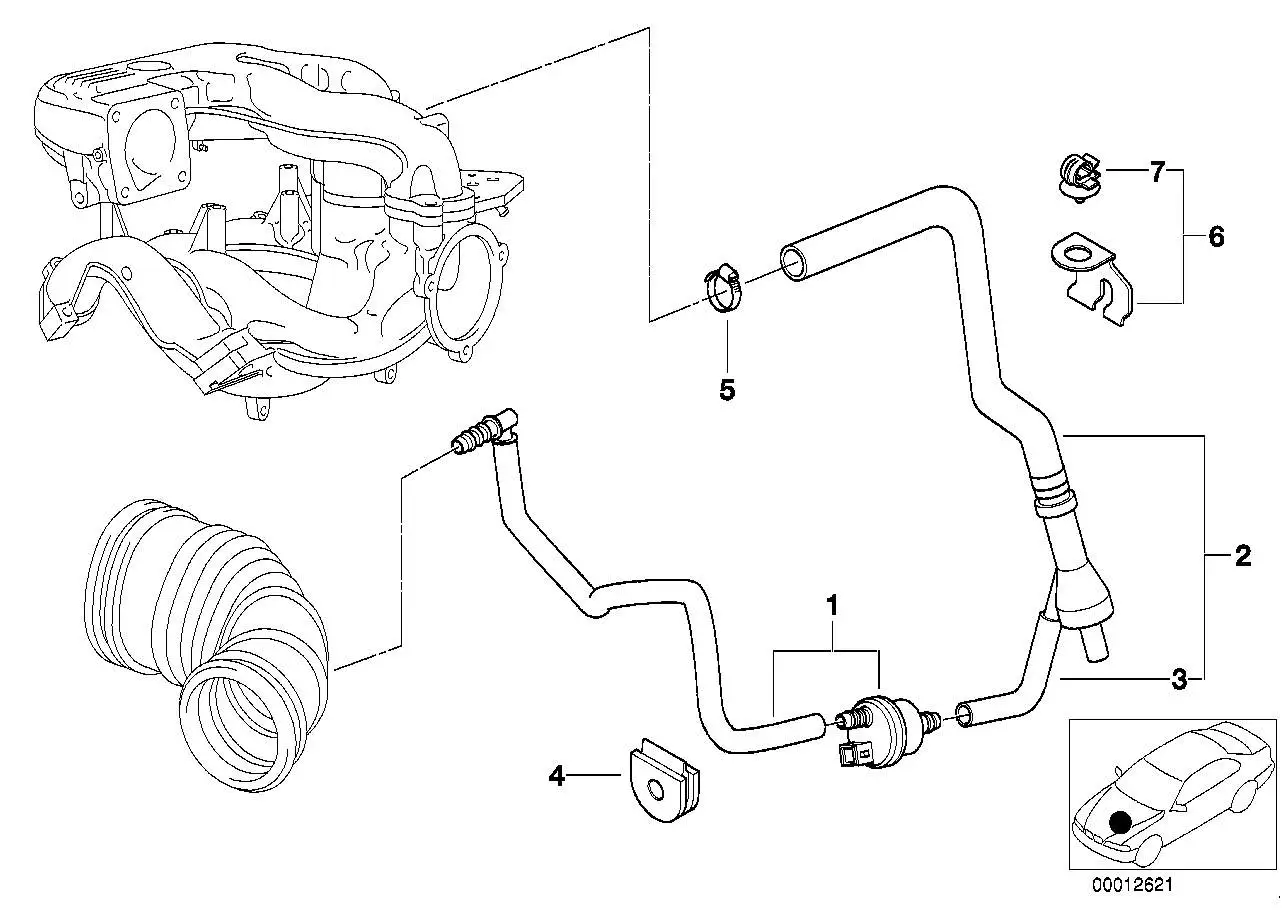 BMW Schlauchkrümmer E46 11611435981 - 3er E46