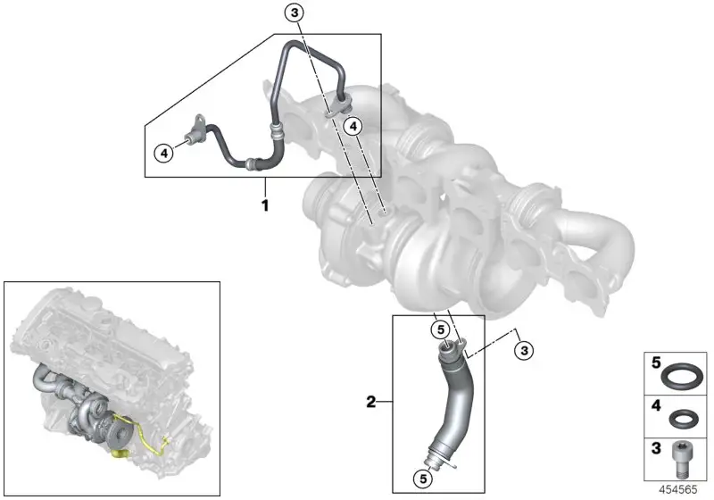 BMW Ölzulaufleitung F20 F21 F22 F23 F30 F31 F32 F33 F34 F36 G01 G