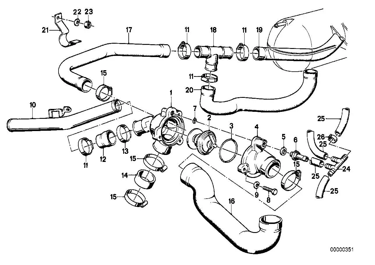 BMW Schlauch E24 E28 11531306832