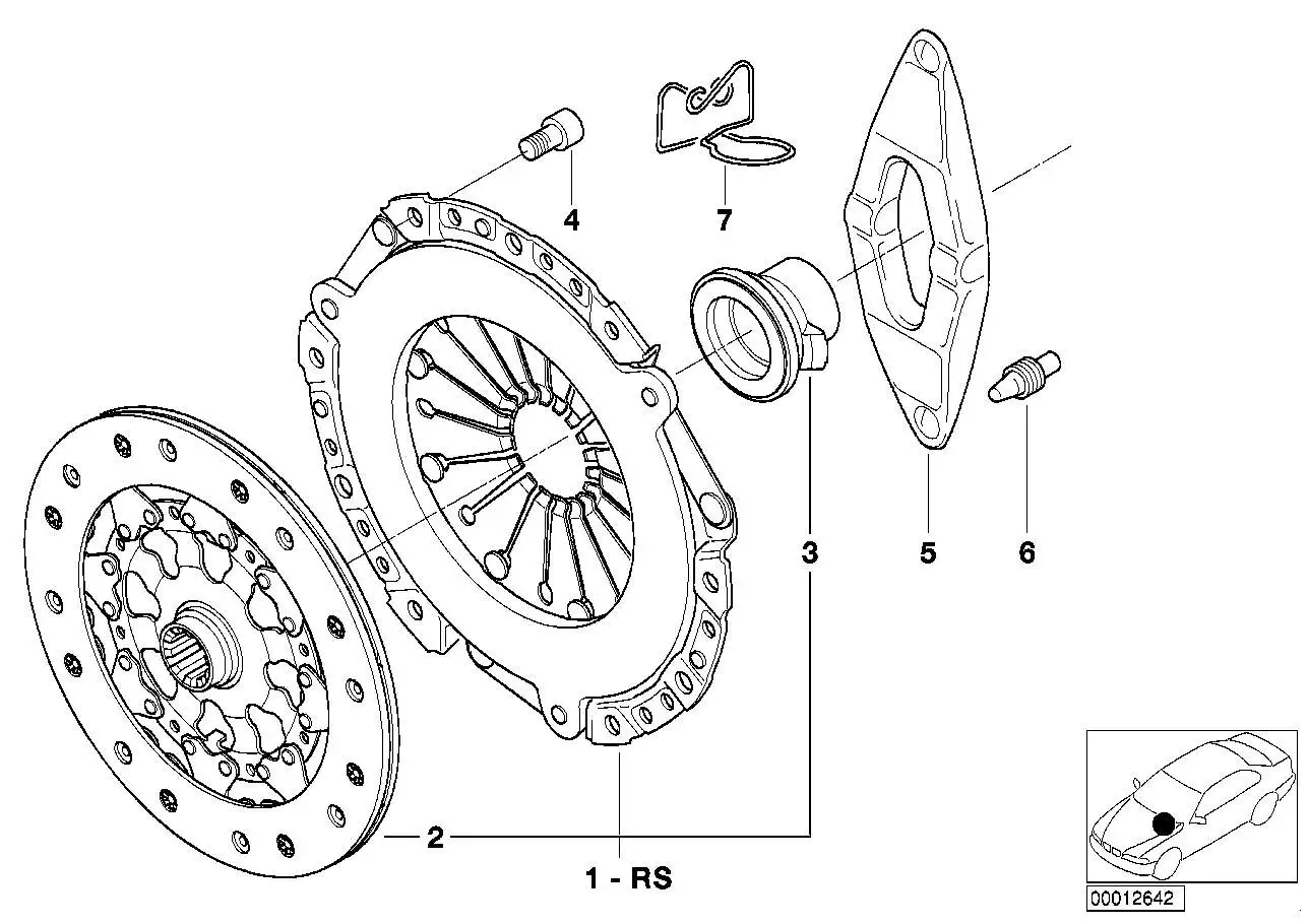 BMW Ausrückhebel E36 E31 E34 E38 E39 E46 E52 E53 E60 E61 E63 E64