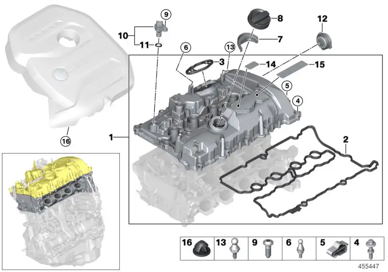 BMW Profildichtung Zylinderkopfhaube F20 F21 F22 F23 F30 F31 F32