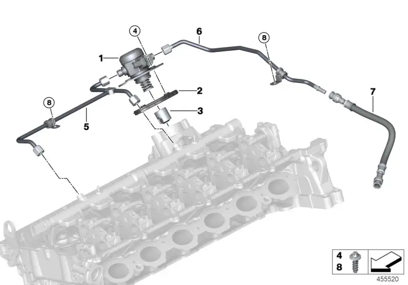 BMW Hochdruckleitung F20 F21 F22 F23 F30 F31 F32 F33 F34 F36 G01