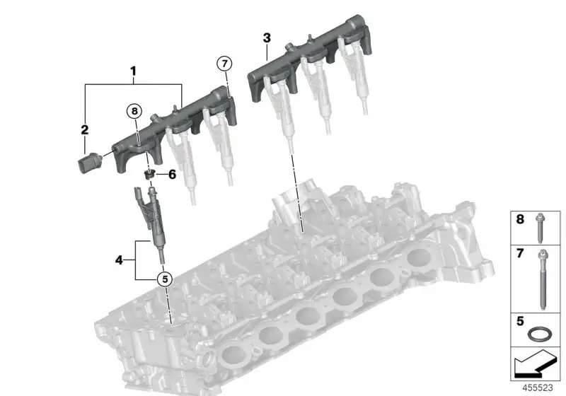 BMW Hochdruckrail F20 F21 F22 F23 F30 F31 F32 F33 F34 F36 F97 F98