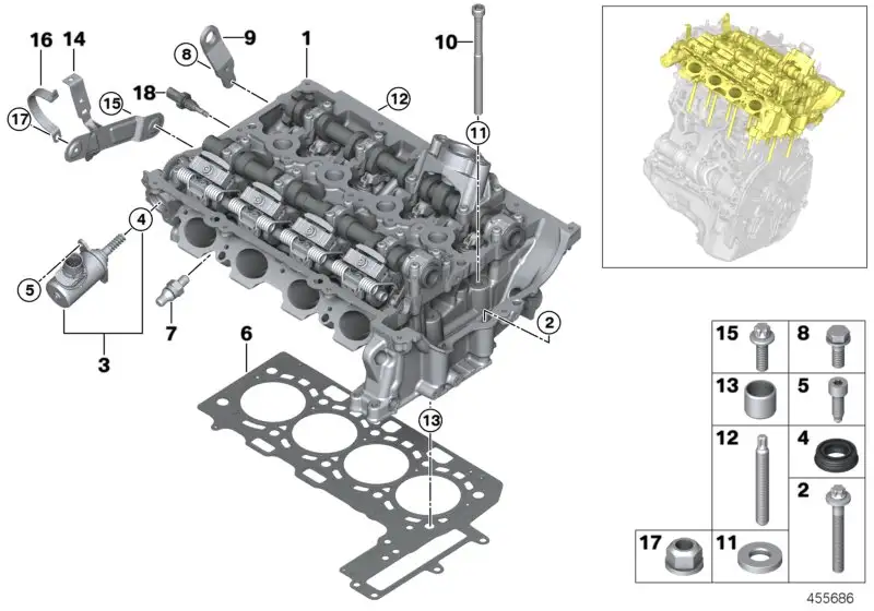 BMW Zylinderkopfdichtung asbestfrei F20 F21 F22 F23 F30 F31 F32 F