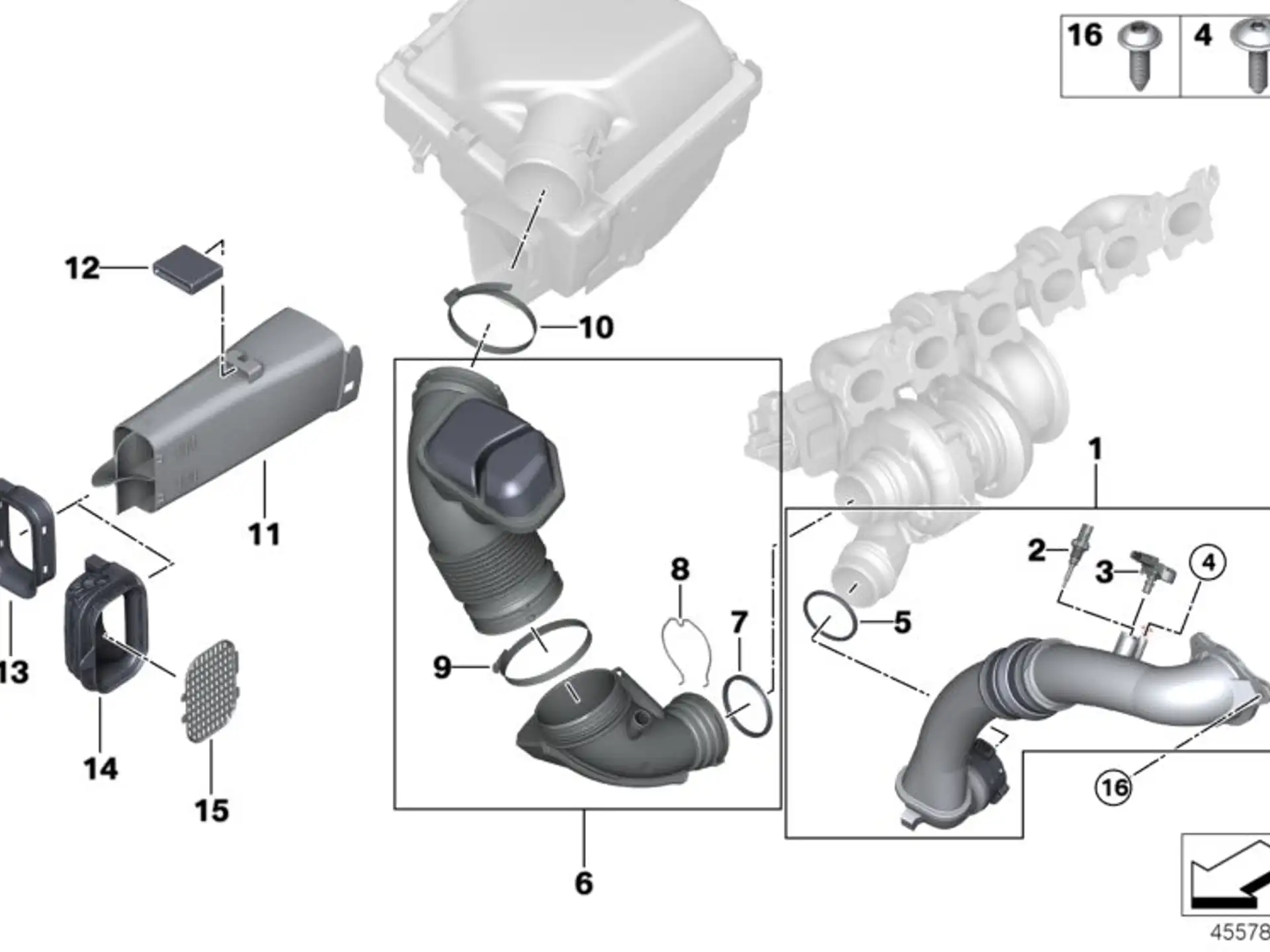 BMW Ansaugkanal F30 F32 F33 F34 F36 13717646767