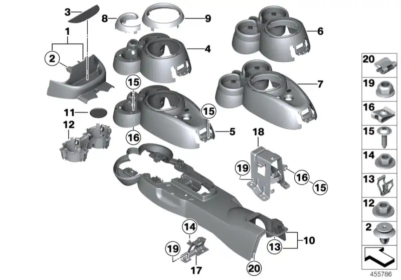 BMW Einlegematte Ablageschale R60 R61 51169801639