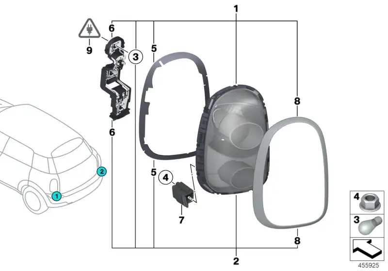 BMW Lampenträger Heckleuchte R60 63139806879 - Bildposition 06