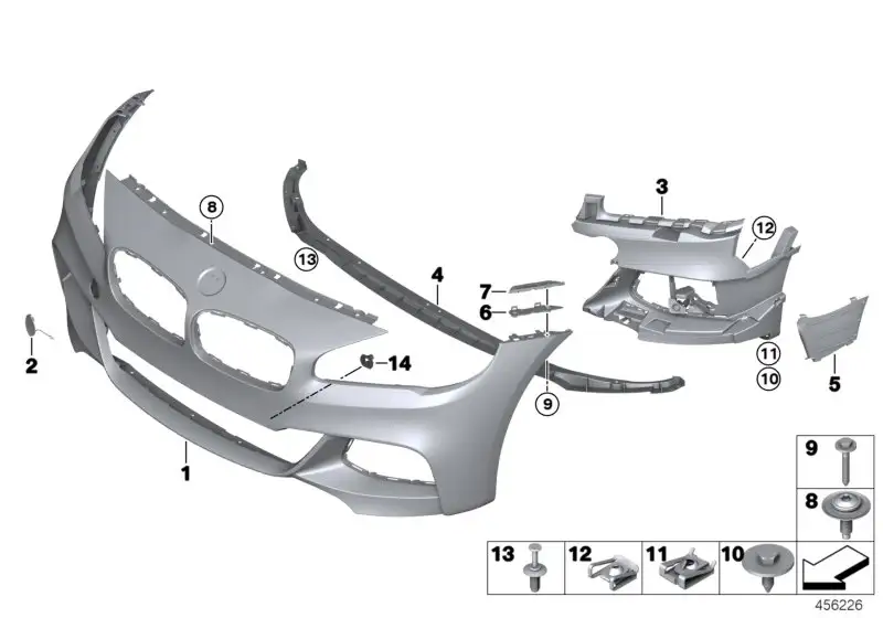 BMW Klappe Abschleppöse grundiert F45 F46 51118069684 - 2er F45,