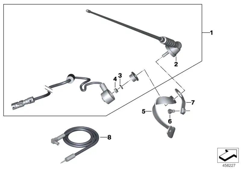 BMW Antennenadapterleitung K26 65218529458
