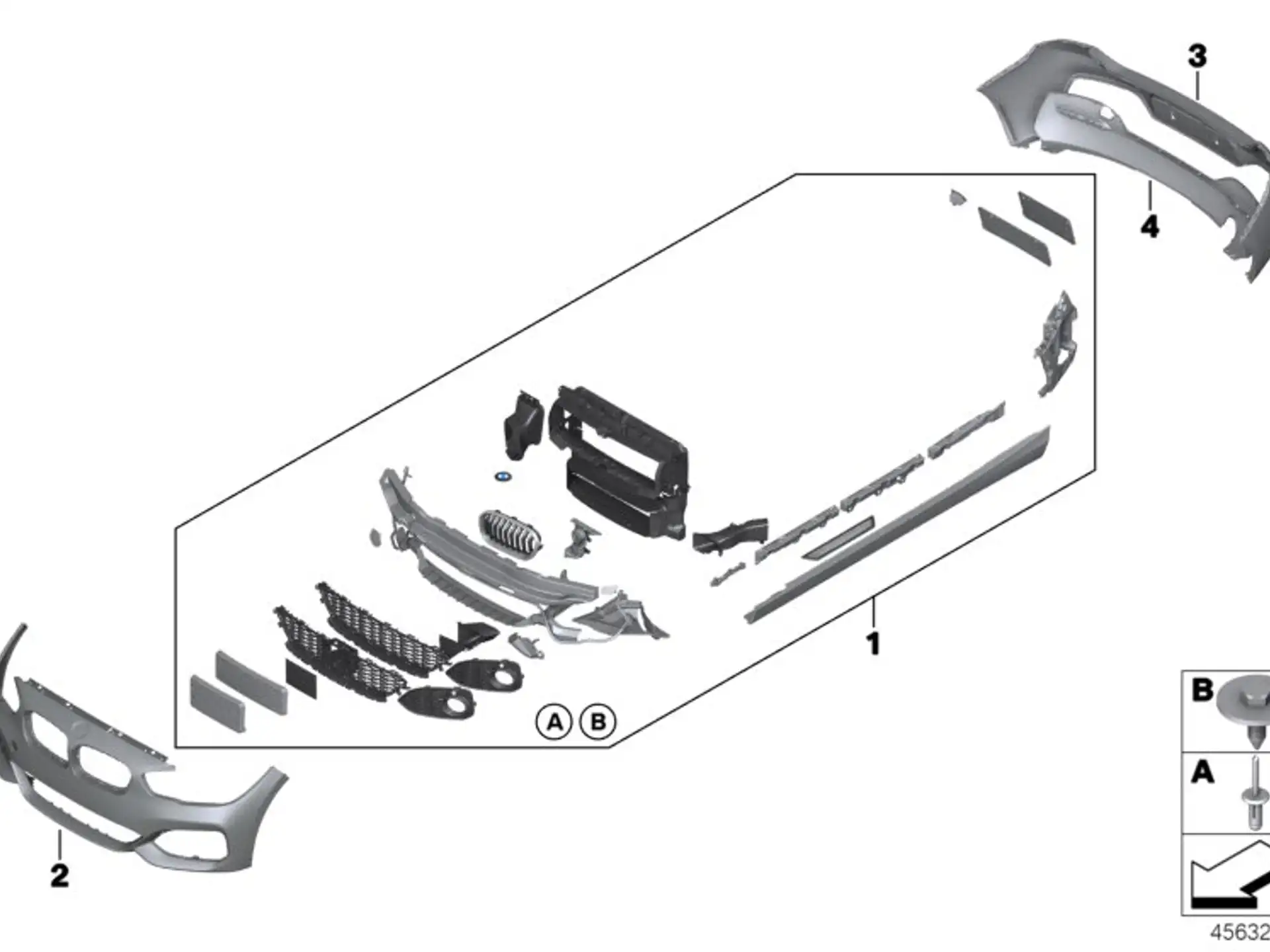 BMW Einsatz Stossfänger hinten F20 F21 51128060304