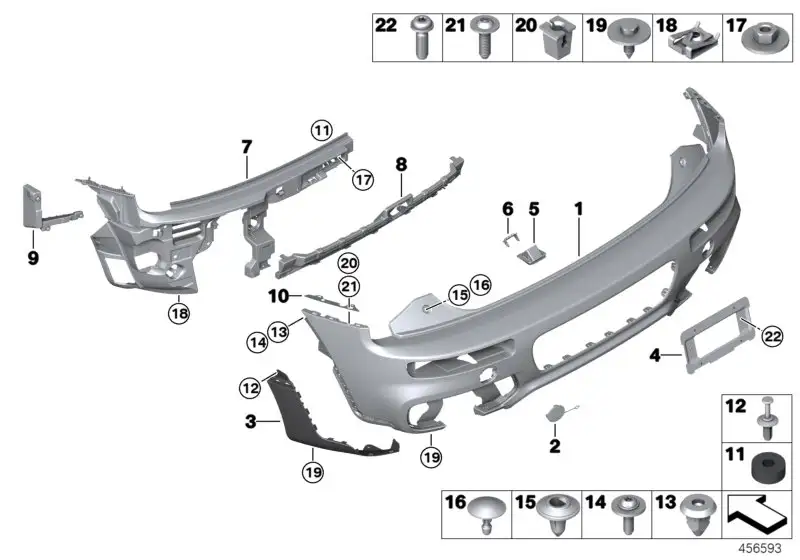 BMW Klappe Abschleppöse grundiert rechts F54 51127448152 - MINI F