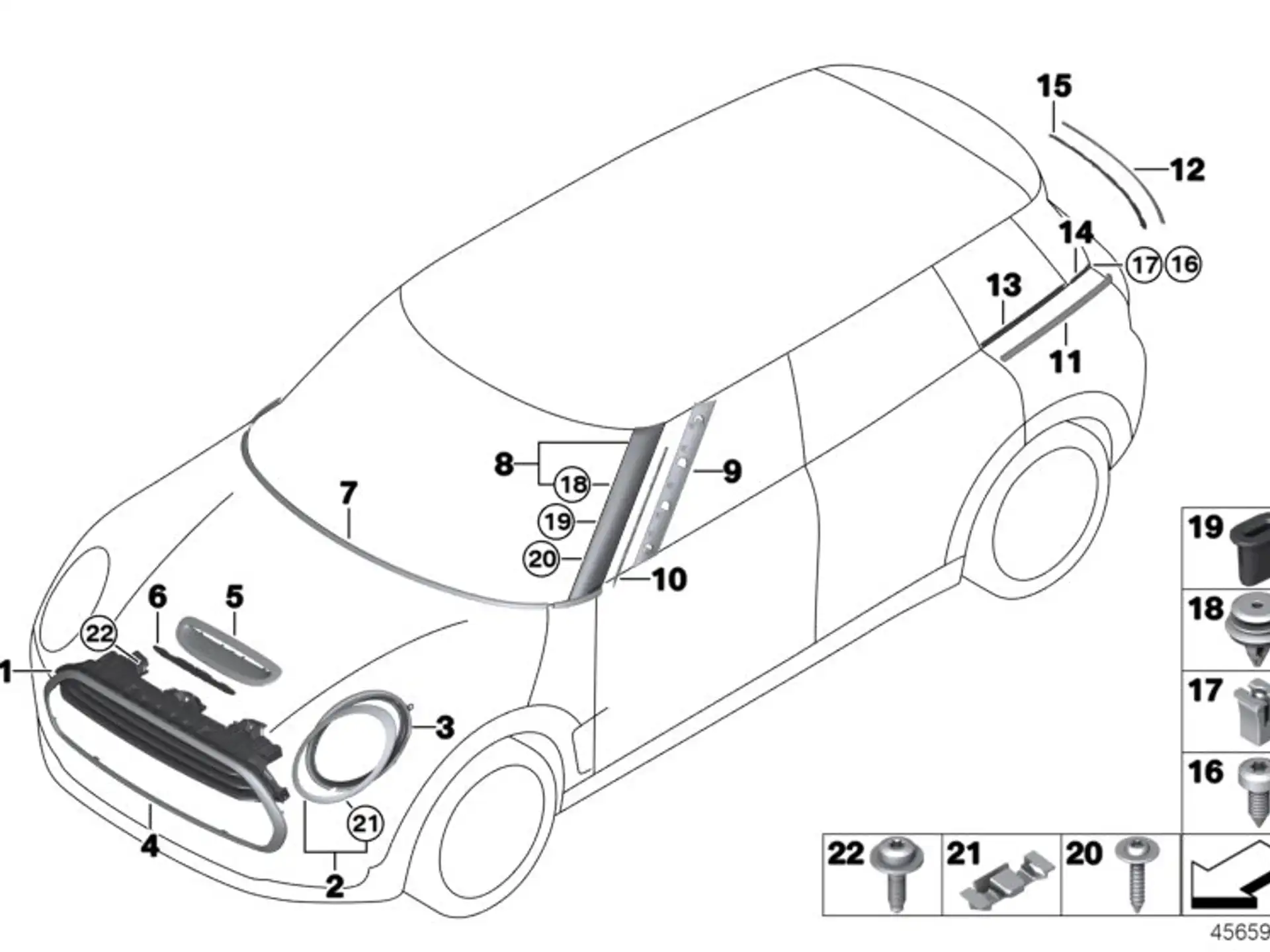 BMW Abdichtung A-Säule rechts F54 51137344186