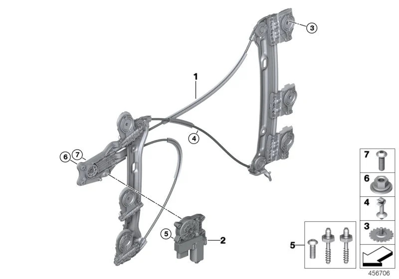 BMW Fensterheber vorne links F56 F56E F57 51337296443