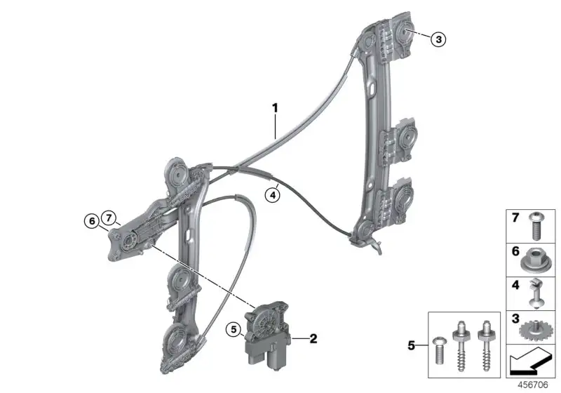 BMW Fensterheber vorne links F56 F56E F57 51337296443