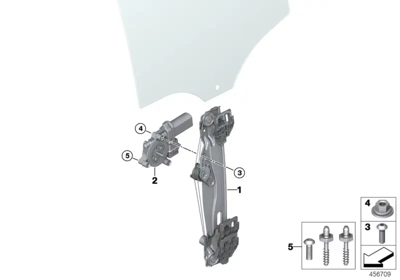 BMW Fensterheber hinten rechts F54 51357490206