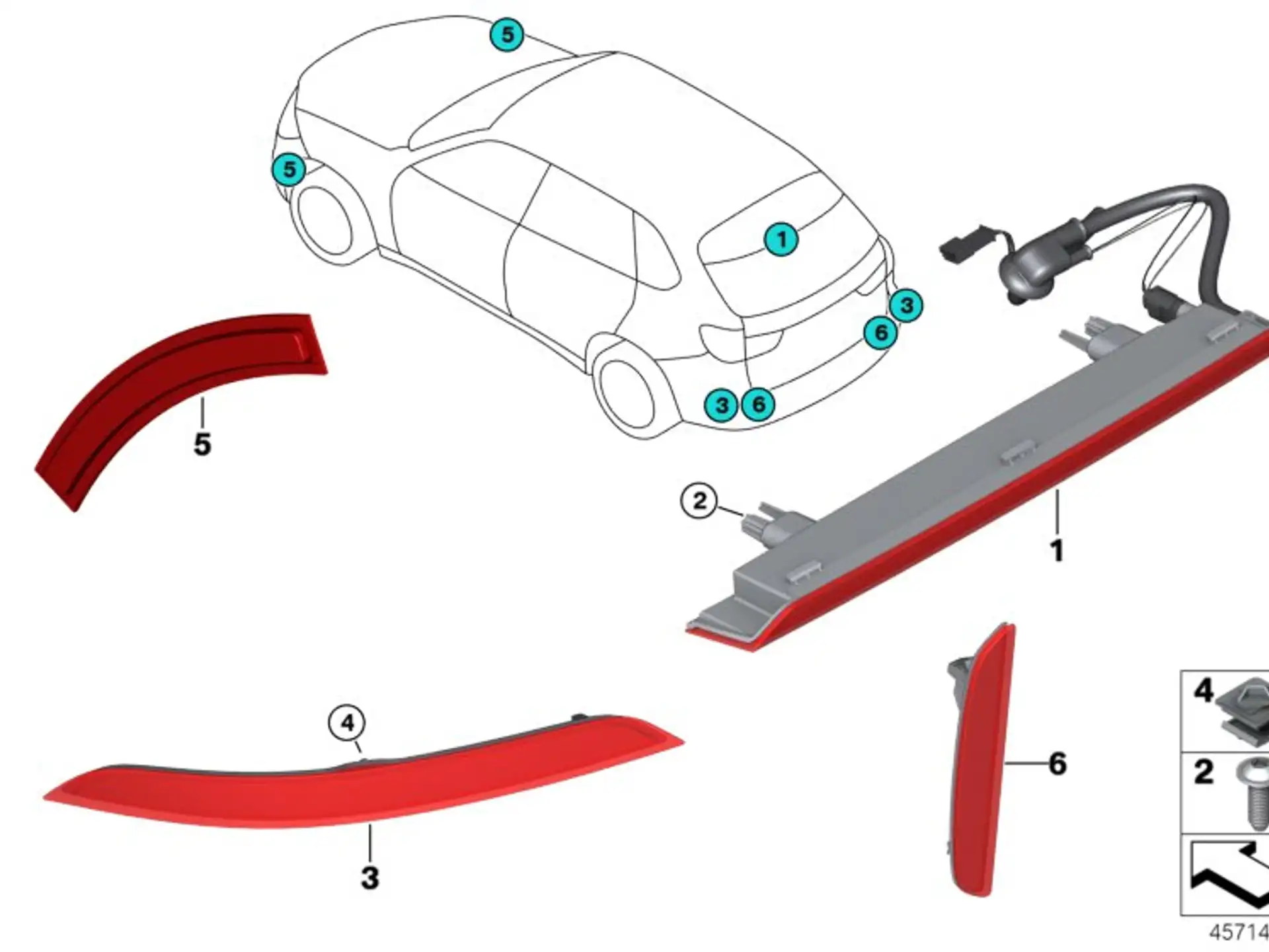 BMW Rückstrahler links F15 63147847591
