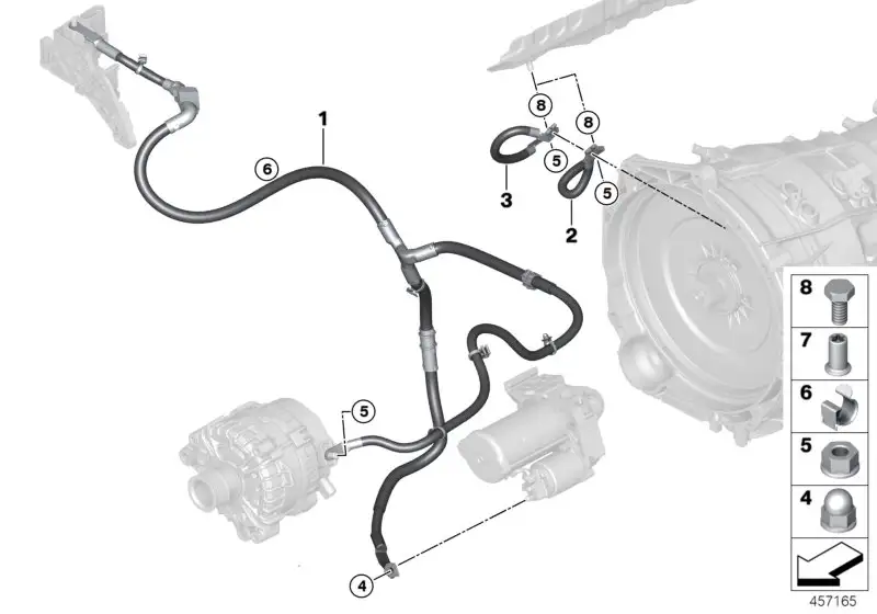 BMW Kabel Generator-Starter 12428638591 - Bildposition 01