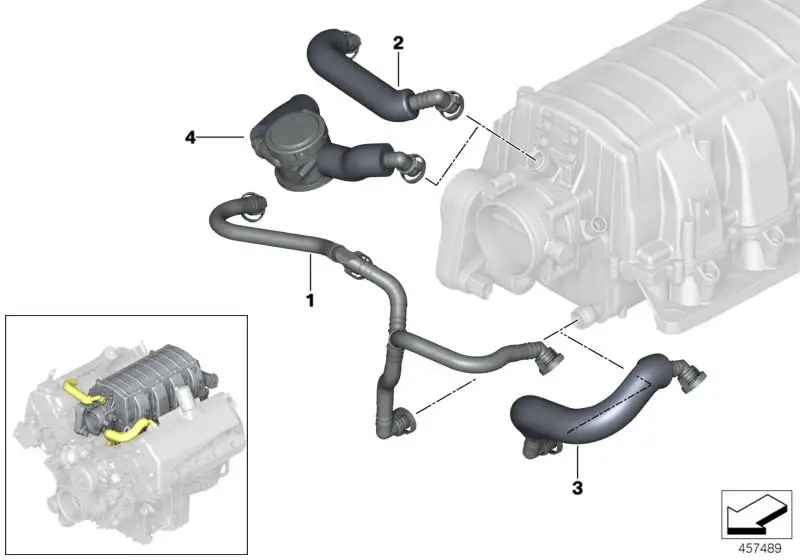 BMW Entlüftungsleitung E53 E60 E61 E63 E64 E65 E66 11617547186 -
