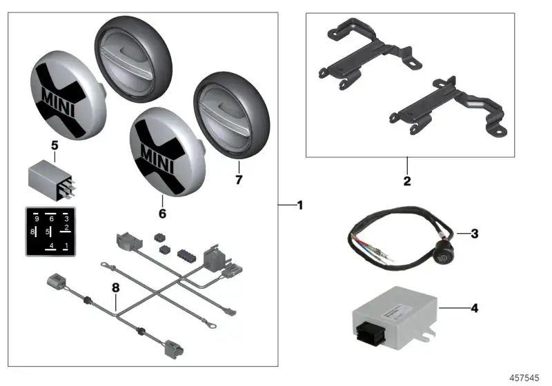 BMW LED-Zusatzscheinwerfer F54 F55 F56 F57 F60 R55 R56 R57 R58 R5