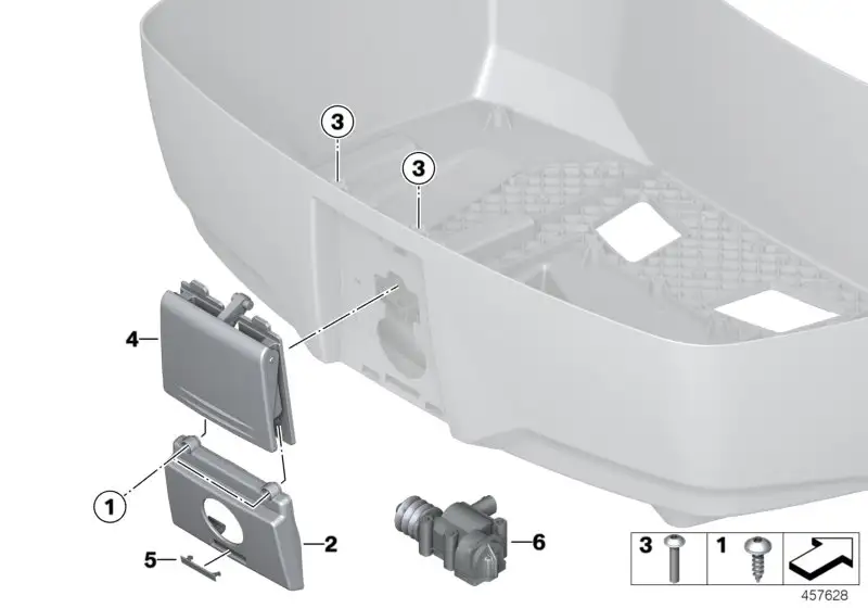 BMW Abdeckung Warnriegel K48 46547704566