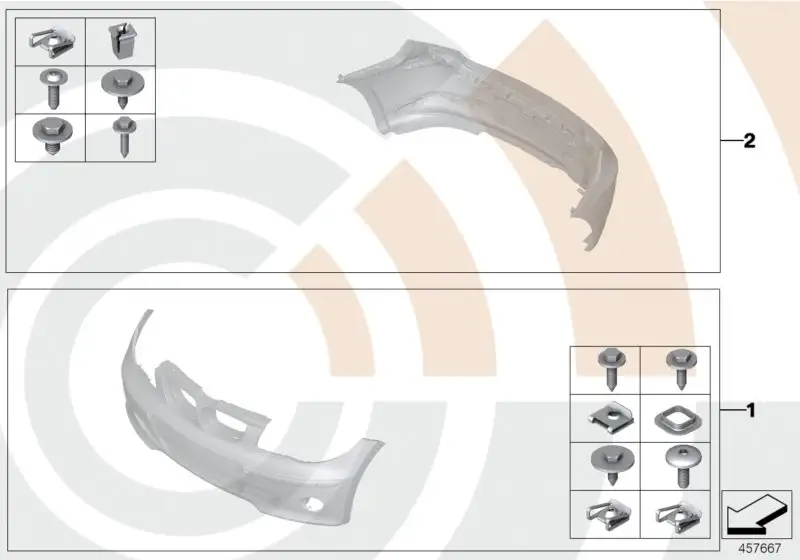 BMW Satz Anbauteile Stossfänger vorn E81 E87 51112410003 - 1er E8